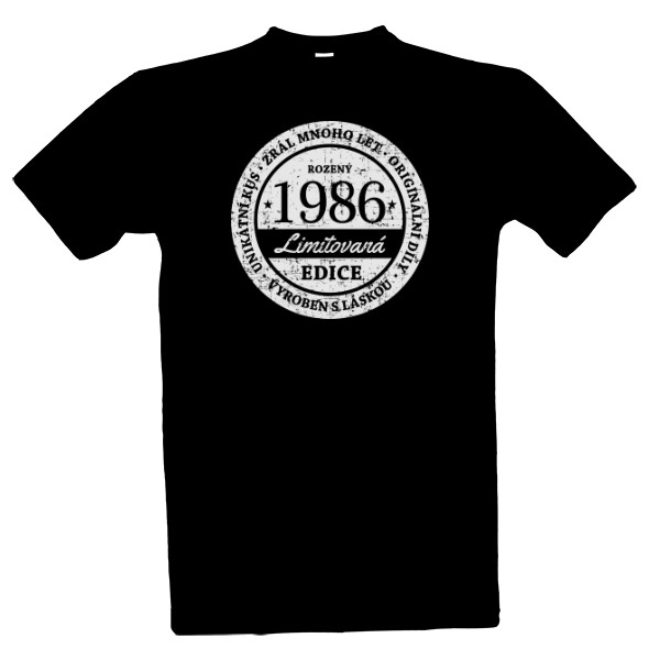 Tričko s potiskem Unikátní kus 1986, limitovaná edice