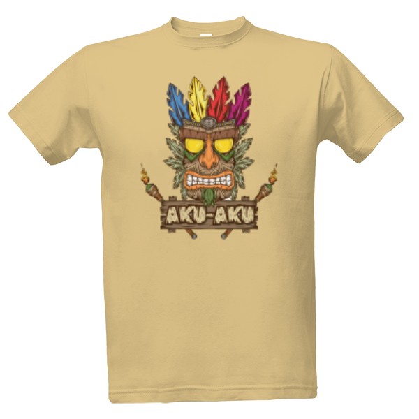 Tričko s potiskem AKU AKU - Crash Bandicoot