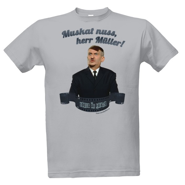 Tričko s potiskem Louis de Funes - Muskat nuss