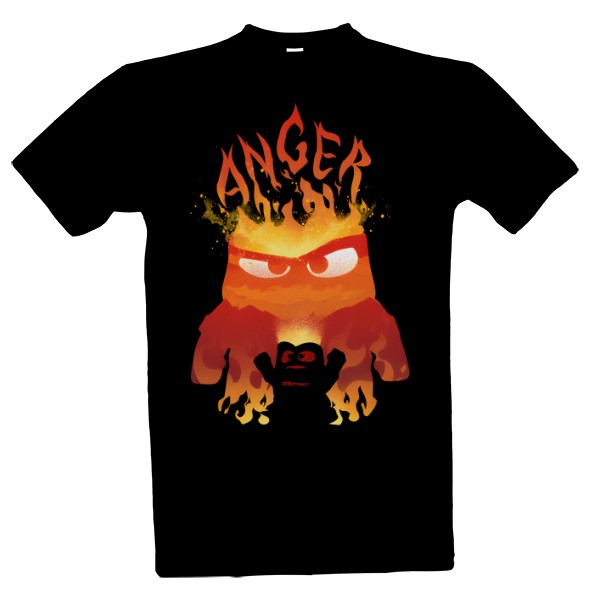 Tričko s potiskem V hlavě - ANGER
